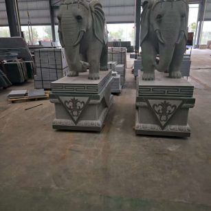 来宾芝麻灰花岗岩对象 芝麻白芝麻灰大象