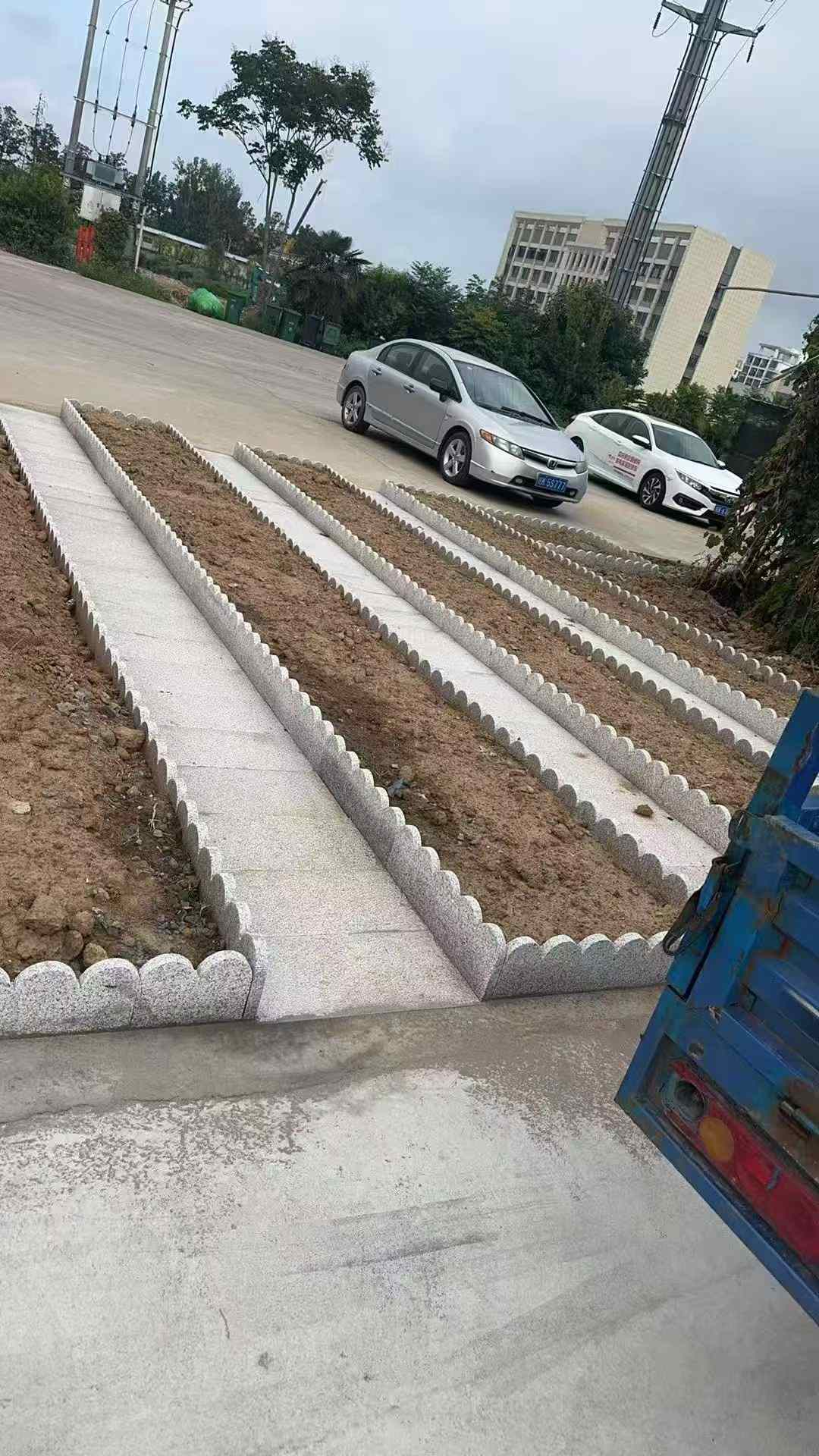 来宾芝麻白花边石