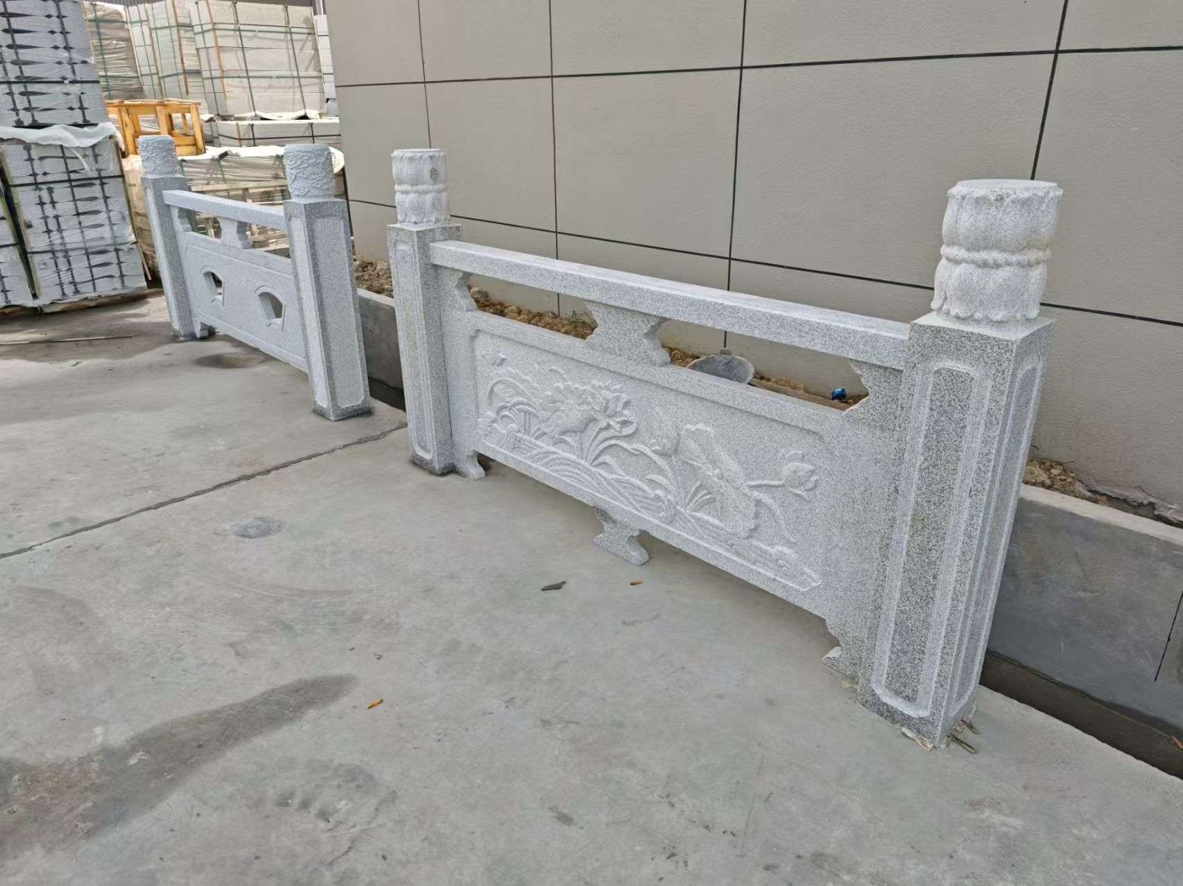 来宾芝麻白河道栏杆 石材栏杆